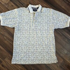 Steve Stricker Fairway Sport Mens Polo Shirt Golf Casual Pattern Size L preppy